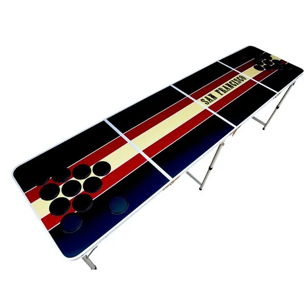 Red and Gold San Francisco Beer Pong Table