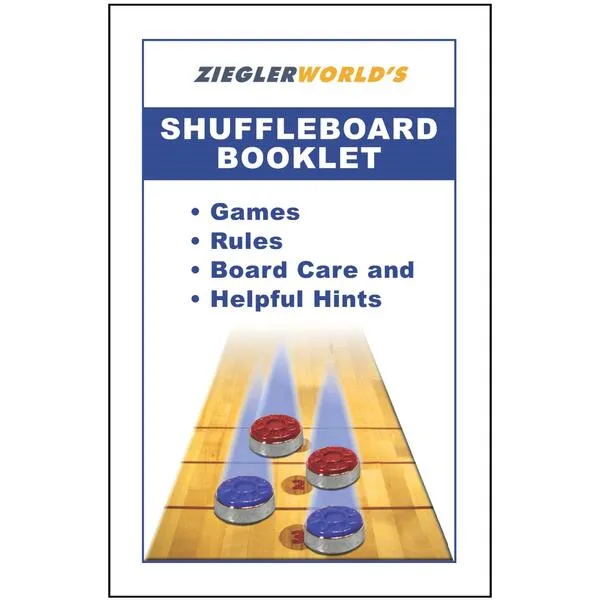 Zieglerworld Table Large Shuffleboard Puck Weights - 4 Pucks - Belaire Green Colors + Booklet
