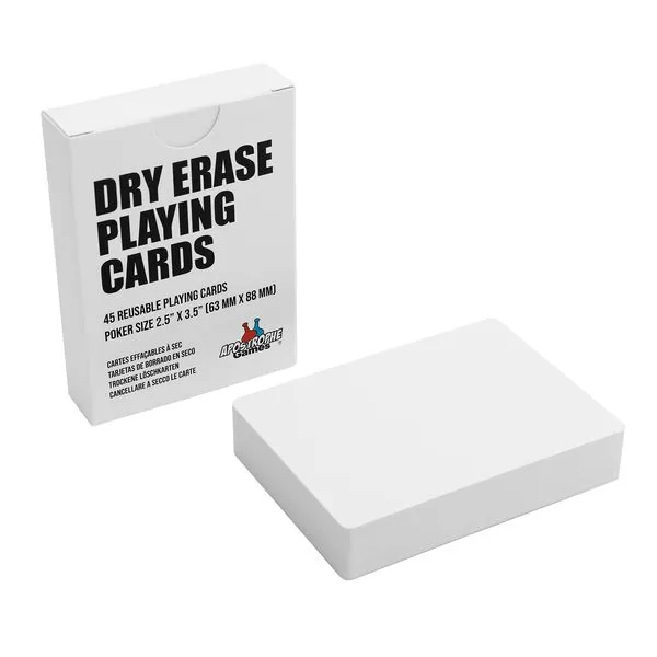 Apostrophe Games Dry Erase Blank Playing Cards, Poker Size - 2.5