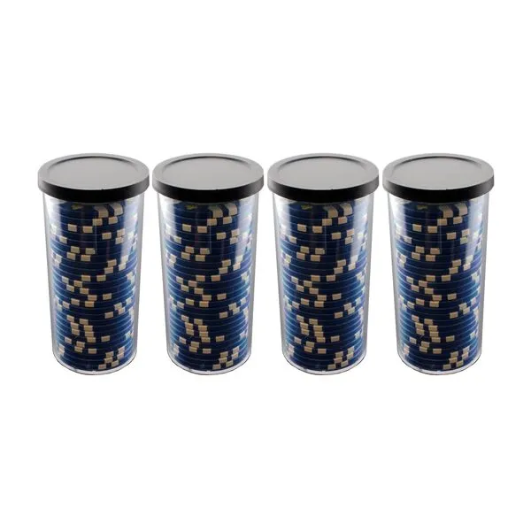 Versa Games 25pc Poker Chip Storage Tube - 4 Piece Set