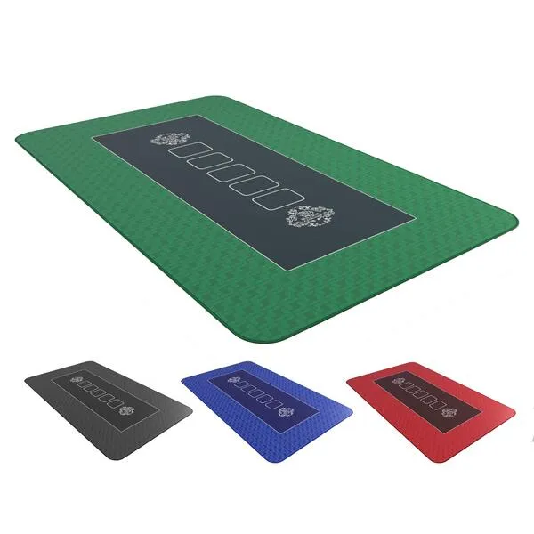 Bullets Playing Cards: Poker Layout - Table Top Mat 39,5 x 23,5in (100 x 60cm) - Playing Mat - Green