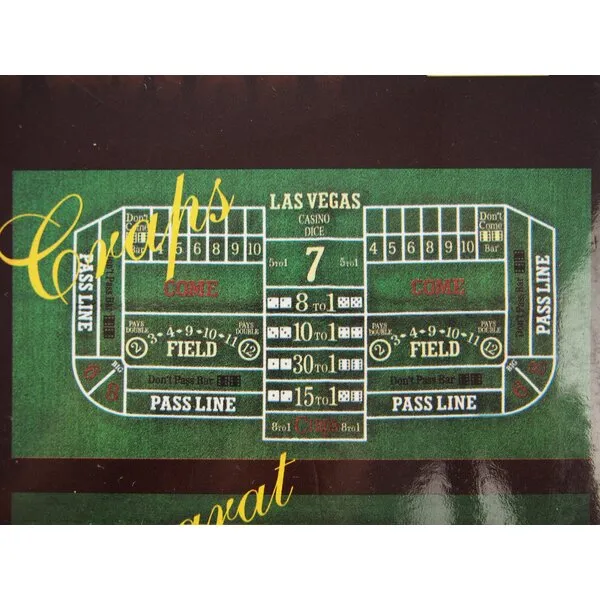 rackcrafts.com Black Jack with Craps or Baccarat or Roulette or Texas Hold Em Felt Layout Casino Games Set (72