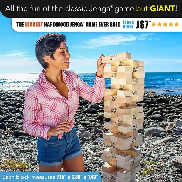 Jenga Giant - Stacks to Over 5 feet - Officially Licensed - JS7