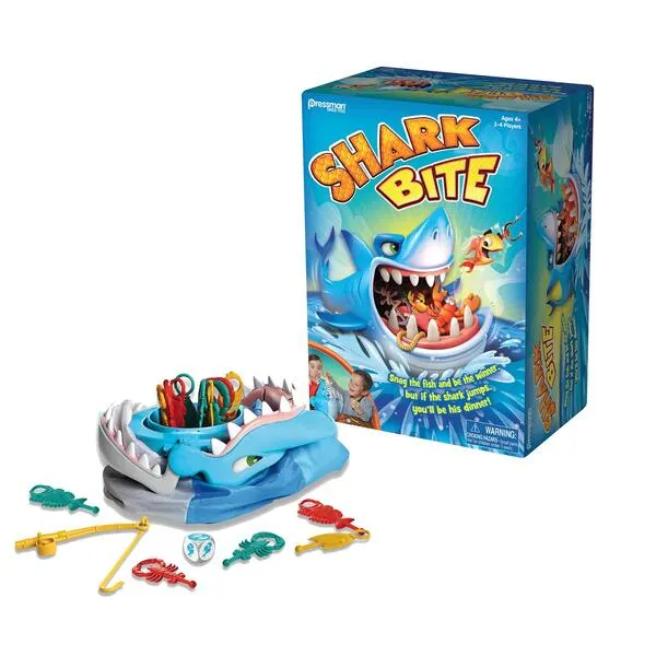 Shark Bite -- Roll the Die and Fish for Colorful Sea Creatures Before the Shark Bites Game! by Pressman Blue Sky, 5