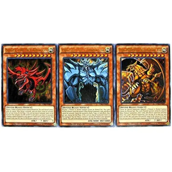 Konami YuGiOh Legendary Decks II Ultra Rare Yugi\'s God Card Set LDK2-ENS01, LDK2-ENS02 & LDK2-ENS03
