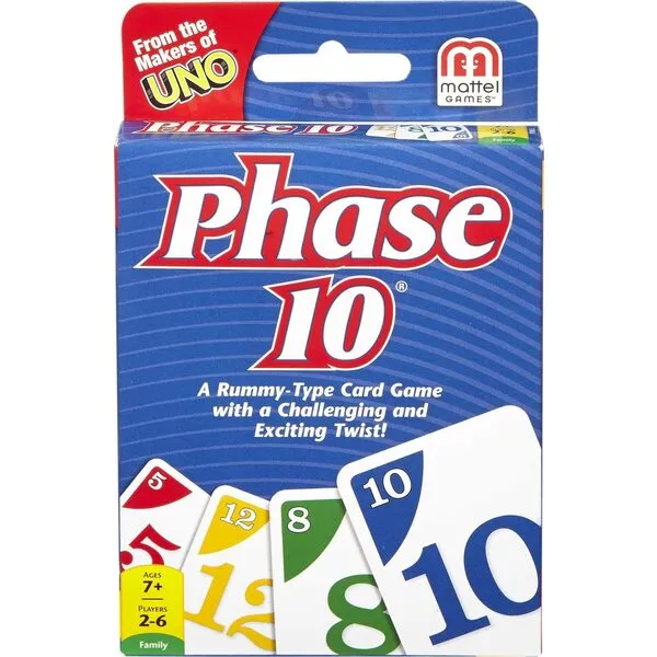 Mattel Games Phase 10 Card Game with 108 Cards, Great Game for Kids, Family or Adult Game Night, Ages 7 Years and Older