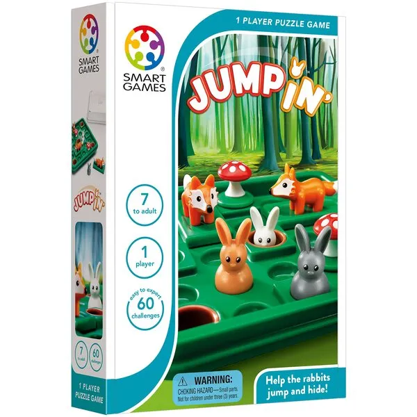 SmartGames Jump in’, a Cognitive Skill-Building Travel Puzzle Game for Kids and Adults Ages 7 & Up, 60 Challenges in Travel-Friendly Case.