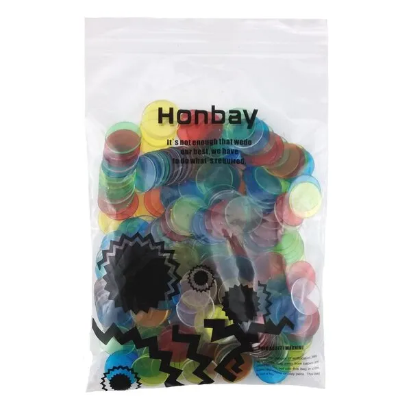 Honbay 300pcs Mix Color Translucent Bingo Markers Bingo Counting Chips