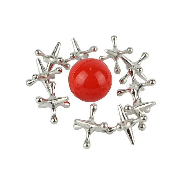Home-X Jacks Game, Metal Jacks and Rubber Ball Game