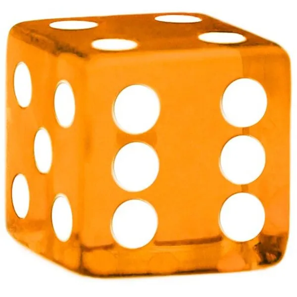 Set of 10 Translucent 19mm Casino/Game Dice - Great for Most Games! (RED)