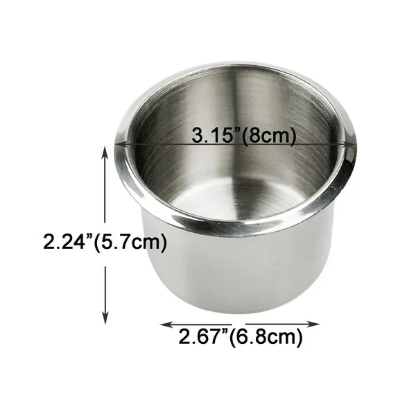 Game Table Cup Holder Insert - 10 Pack Stainless Steel Small Drop-in Drink Cup Holder, Poker Table Cup Holders for Casino Table, Game Table, Sofa, Boats, Bench, Work Desk, RV Cars & Trucks