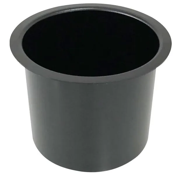 Yuanhe Aluminum Jumbo Cup Holder - 1 Pack Black Poker Table Cup Holder Insert for Casino Game Table Sofa Boats Pontoon Marine Bench Desk RV Cars & Trucks