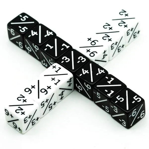 HDdais 12 Pcs Token Dice Counters - Cube D6 Dice Loyalty Dice for Magic the Gathering, MTG, CCG, Card Gaming Accessory,