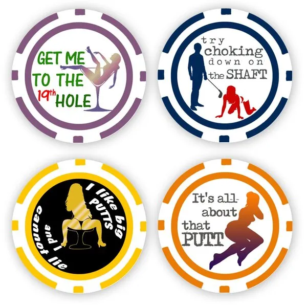 DA VINCI Golf Ball Marker Poker Chip Collection, 11.5 Gram Chips