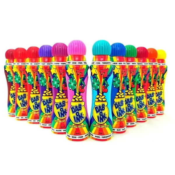 Dab-O-Ink Bingo Dauber - 3 oz - 12 Pack - Assorted Colors