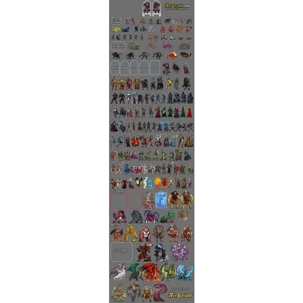 Arcknight Flat Plastic Miniatures: DM Starter Set; 167 Unique Classic and Iconic Minis for DND 5e and Pathfinder; Affordable, Skinny Figurines for Dungeons and Dragons and Other Tabletop RPG Games