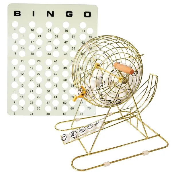 GSE Games & Sports Expert Professional Bingo Game Set with X-Large Bingo Cage, 1.5