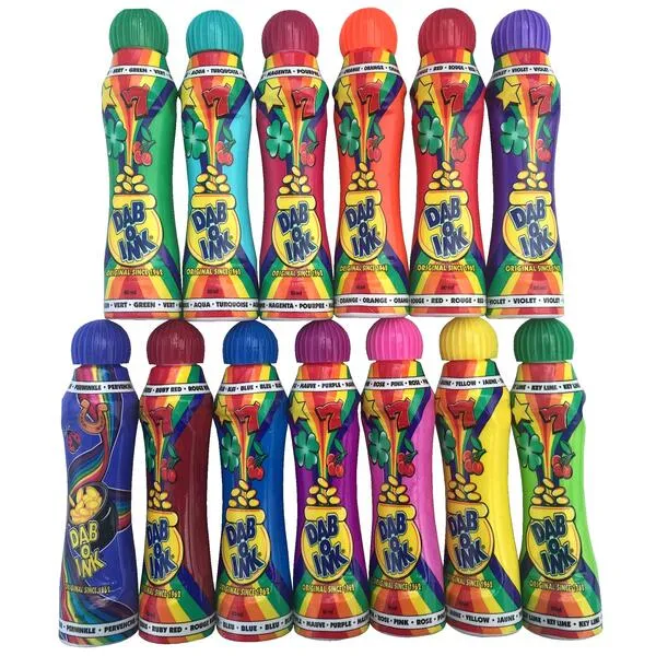Dab-O-Ink 3oz Bingo Daubers - Mixed Colors - 24ct (13 Colors)