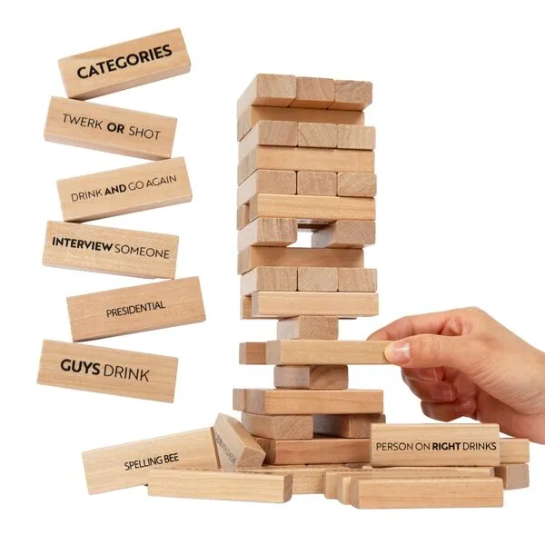 Adult Drinking Game - 54 Blocks with Hilarious Commands and Games on 40 of Them | Perfect Pregame Entertaining Party Starter Game | Funny Gift