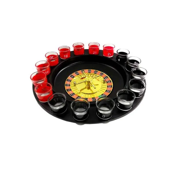 FixtureDisplays® Shot Glass Roulette, Drinking Game Set - (2) Balls & (16) Glasses 16869-SNL Listing