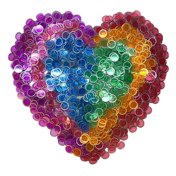 MR CHIPS Magnetic Bingo Chips with Metal Edge 3/4 Inch – 1001 Upgraded Pieces Assorted Transparent Bingo Chips - Available in 7 Colors in A Reusable Storage Bag