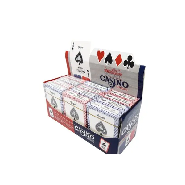 Regal Games - Bulk Playing Cards Set for Adults & Professionals - 6 Red & 6 Blue Standard, Large Print Deck of Cards - Blackjack, Euchre, Canasta, Poker Cards - Fun & Travel Playing Cards (12 Pack)