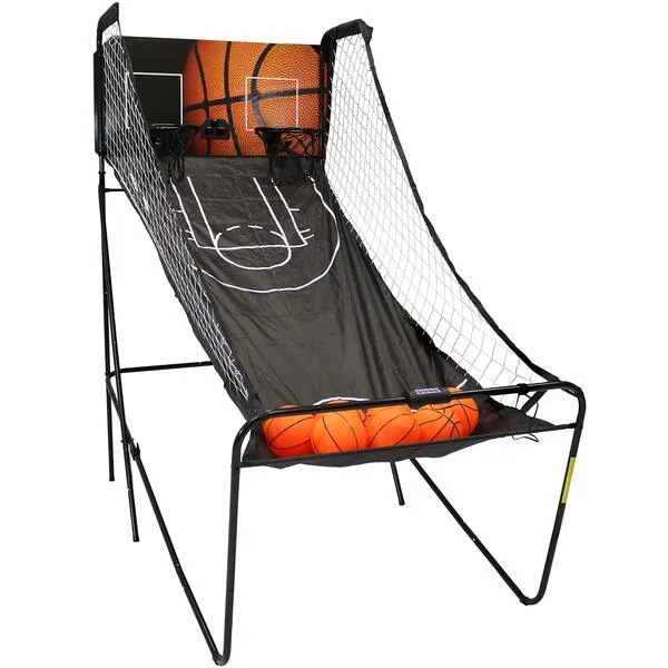Sunnydaze 81-Inch x 76-Inch Folding Indoor 2-Player Arcade Basketball Game with Electronic Scorer - 8 Game Modes