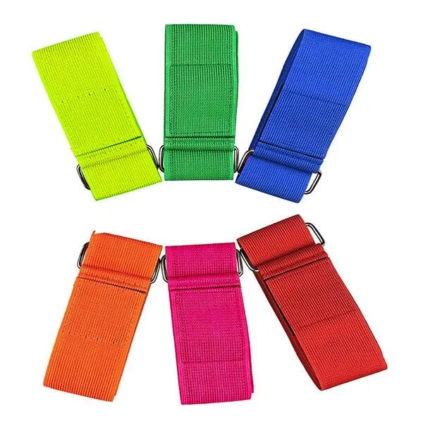 Durable 6 Pcs 3 Legged Race Bands Outdoor Carnival Game for Kids Adults Family Relay Race Carnival Field Day Backyard Birthday Team Party Games