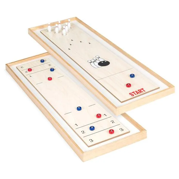 [WALLER PAA] 45in 2-in-1 Shuffleboard and Bowling Tabletop Board Game Set
