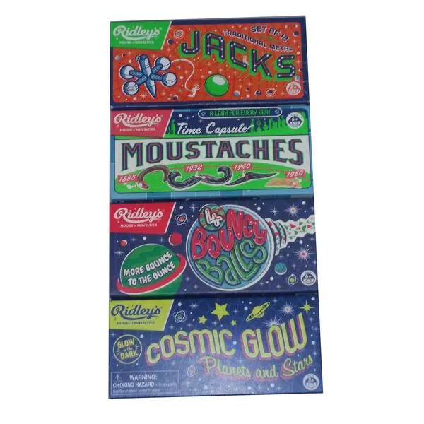 Ridley\'s Lot 4 Games Jacks, Moustaches, Bouncy Balls and Cosmic Glow