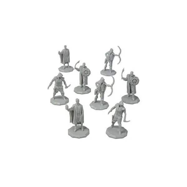 Monster Protectors 8 Unpainted Fantasy Bandit Mini Figures- All Unique Designs- 1