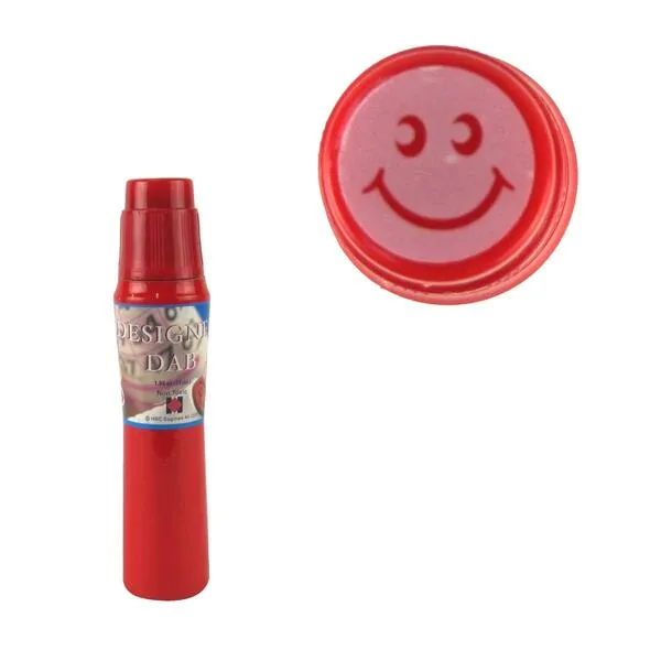 TG,LLC Treasure Gurus Fast Drying Bright Pink Ink Smile Face Self Inking Marker Bingo Dauber Game Accessory