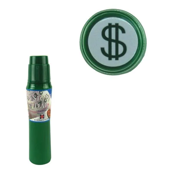 TG,LLC Treasure Gurus Fast Drying Bright Green Ink Dollar Sign Bingo Dauber Money Color Dabber Marker