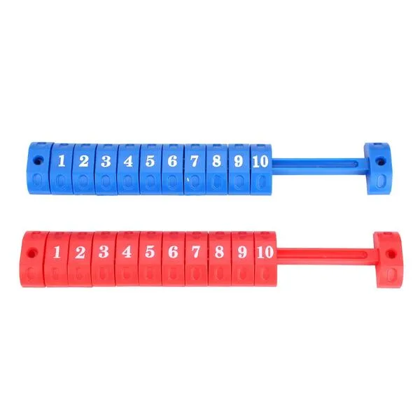 Foosball Score Counter,2pcs Table Football Counter,2pcs/Set Table Football 10 Numbers Scoring Score Counter Indicator Red & Blue