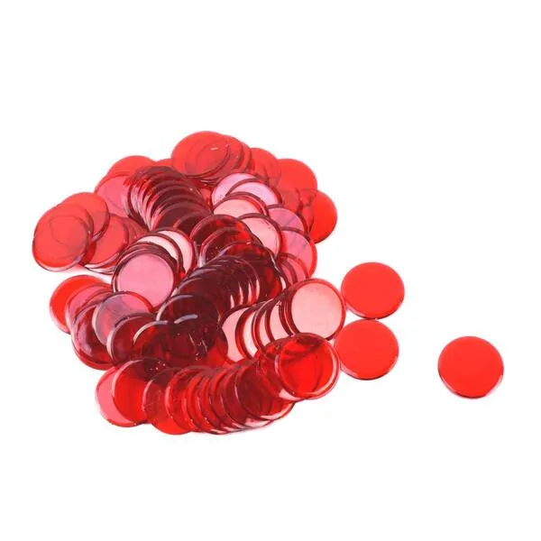 TG,LLC Treasure Gurus Set of 100 Clear Red 7/8