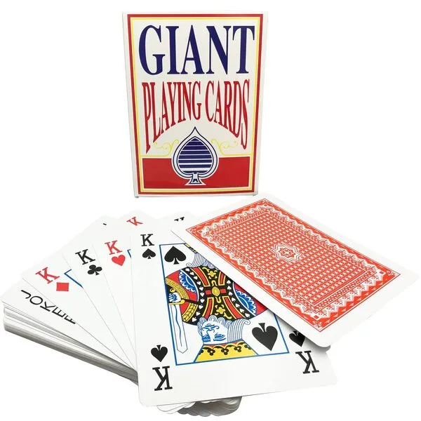 Yuanhe Jumbo Giant Playing Card Deck - 8X11 Inch Large Oversized Cards - Super Big Game Theme Full Deck - For Kids, Adults, Casino Party Decorations