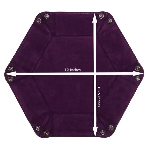 Forged Dice Co. Dice Tray Portable Folding Dice Rolling Tray for use as DND Dice Tray D&D Dice Tray or Dice Game 6.5 Inch Quiets Rolling Metal Dice - Stronger Snaps Hold Tighter Than Other Dice Trays