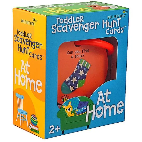 MOLLYBEE KIDS Toddler Scavenger Hunt Cards at Home, Toddler Activity, Ages 2, 3, Indoor Scavenger Hunt Game