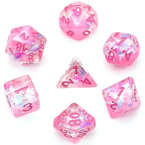 UDIXI Polyhedral DND Dice Set, D&D Dice Pink Dice Compatible Dungeons and Dragons Role Playing Game,MTG,Pathfinder,Board Games, d and d Dice Set, d&d(Pink)