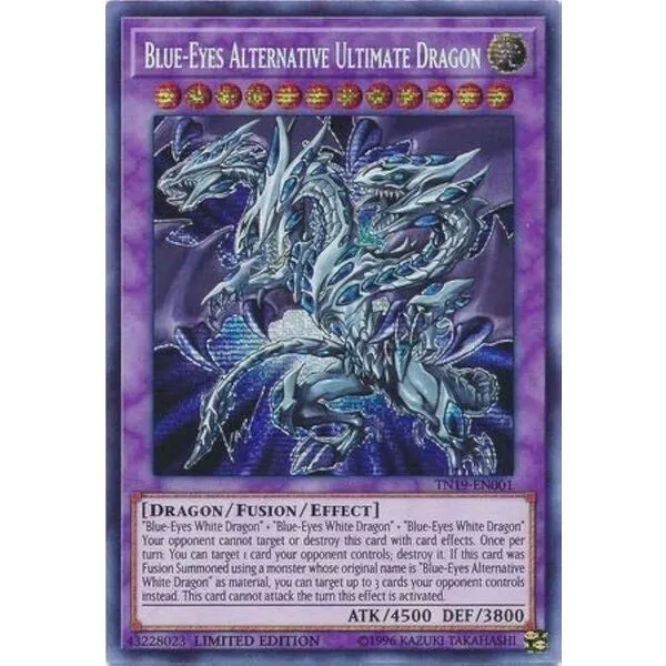 Yu-Gi-Oh! - Blue-Eyes Alternative Ultimate Dragon - TN19-EN001 - Prismatic Secret Rare - Limited Edition - 2019 Gold Sarcophagus Tin