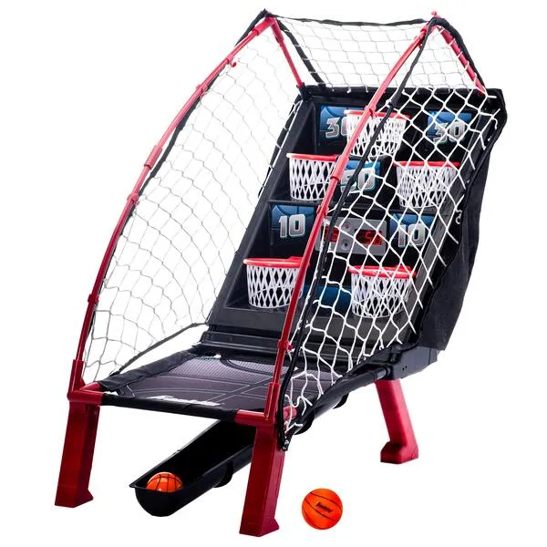 Franklin Sports Anywhere Basketball Arcade Game - Table Top Basketball Arcade Shootout- Indoor Electronic Basketball Game