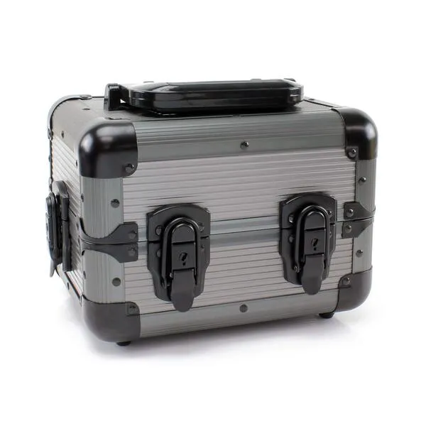 Versa Games 600pc Deluxe Poker Chip Case Carrier in Gray Color - Ultimate Poker Chip Carrier