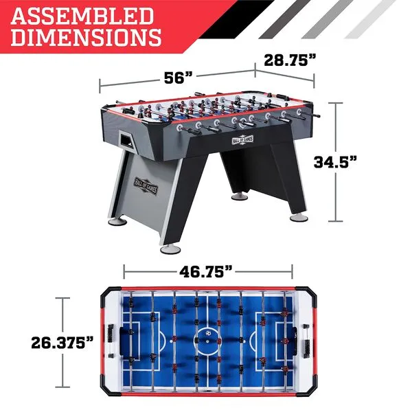 Hall of Games Foosball Tables Multiple Styles, Soccer with Durable & Stylish Designs with Tabletop Sports Soccer Balls, Perfect for Family Game Rooms