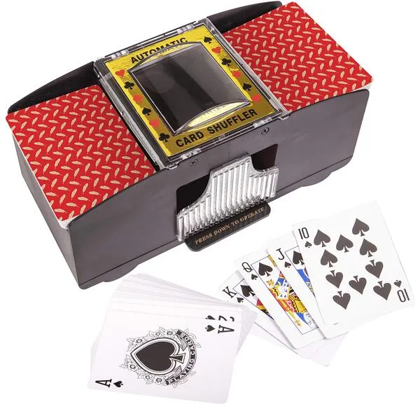 Automatic Card Shuffler I Poker Cards Professional Casino Card Shufflers I Electric Card Shuffler Casino Equipment I Playing Card Shuffler for Uno, Phase 10, Blackjack, Skip Bo, Pokemon Cards Games