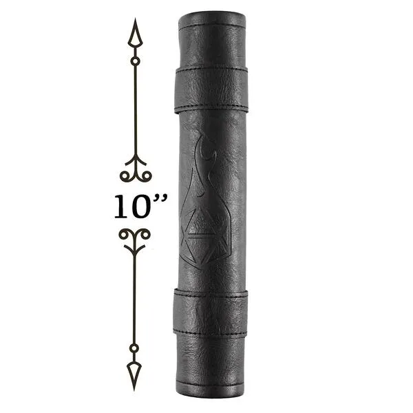 Forged Dice Co Scroll Dice Tray and Rolling Mat with Zippered Dice Holder - Storage Pouch Holds up to 14 Metal or Plastic Polyhedral Dice - Compatible with DND and Dungeons & Dragons Game Dice