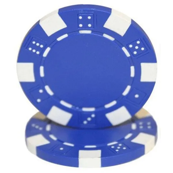 Brybelly Clay Composite Striped Dice 11.5-gram Poker Chips (100-pack) - Blank Non-denominated Poker Chips - Custom Cash Games and Home Casino Poker Nights