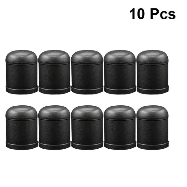 Toyvian 10PCS Rolling Dice Cup Professional Black Dice Cup Cylindrical Dice Box Club Bar Entertainment Game for Party Decor