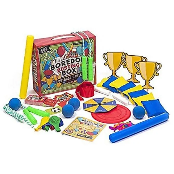 Professor PUZZLE The Outdoor Boredom Busting Box - Huge Outdoor Games Set - Over 45 Activities from Treasure Hunt to Limbo