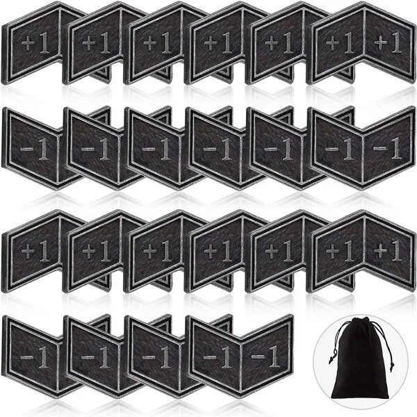 Sumind 40 Pieces Metal MTG Counters Magic Gathering Counters Magic Counter Tokens Bulk Antique Silver MTG Buff Counters for CCG MTG Magic The Gathering