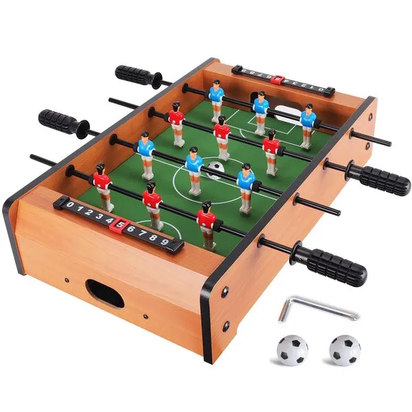 WIN.MAX Mini Foosball Table (Upgrade) 20-Inch Foosball Table Adult Size Top Football/Soccer Game Table for Kids Easy to Store